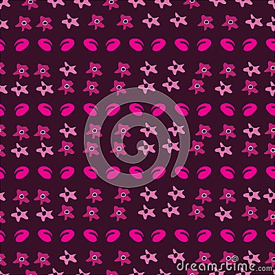 Floral Ditsy-Flowers in Bloom,Seamless Repeat Pattern Vector Illustration