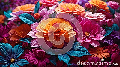 Floral Elegance: Creating Serene Atmospheres with Stunning Flower Backgrounds Stock Photo