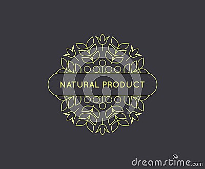 Floral element. Vector printing for natural products. Vector Illustration
