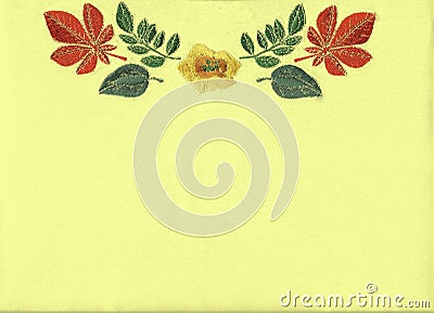 Floral embroidery. Stock Photo