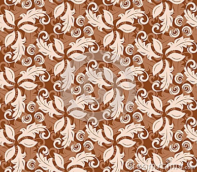 Floral Fine Seamless Vector Pattern Vector Illustration