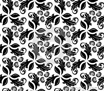 Floral Fine Seamless Vector Pattern Vector Illustration