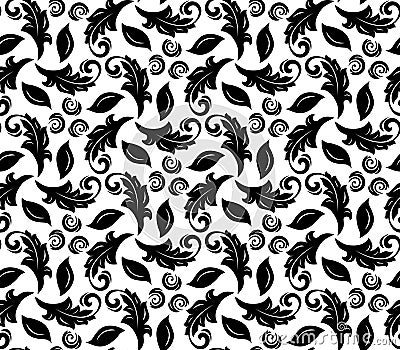 Floral Fine Seamless Vector Pattern Vector Illustration