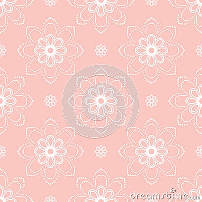 Floral Fine Seamless Vector Pattern Vector Illustration