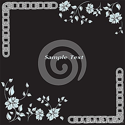 Floral frame - Illustration Vector Illustration