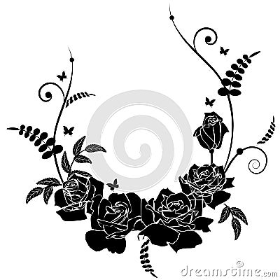 Floral frame Vector Illustration