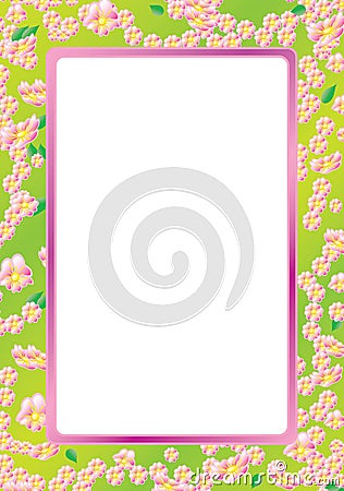 Floral frame Vector Illustration