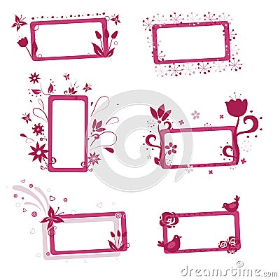 Floral frames Vector Illustration