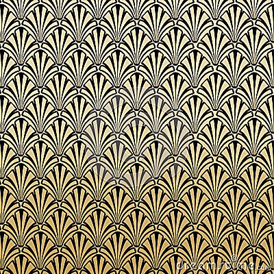 Floral Gatsby Art Deco Pattern Background Design Stock Photo