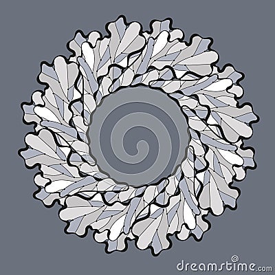 Floral gray abstract pattern Vector Illustration