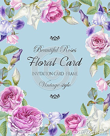 Floral greeting card Stock Photo