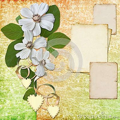 Floral greeting card with place for your text Stock Photo