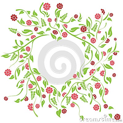 Floral heart Stock Photo