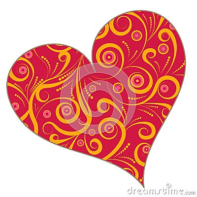 Floral heart design Vector Illustration