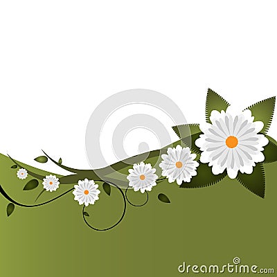 Floral invitation background - vector Vector Illustration