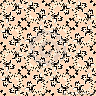 Floral lace pattern Vector Illustration