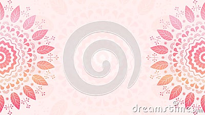 Floral mandala background template. Gradient pattern for design, textile Vector Illustration