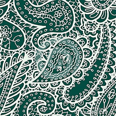 Floral mehendi pattern ornament vector illustration hand drawn henna mhendi pattern india tribal paisley background Vector Illustration