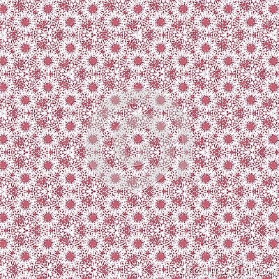 Floral monochrome continuous pink mosaic background Stock Photo