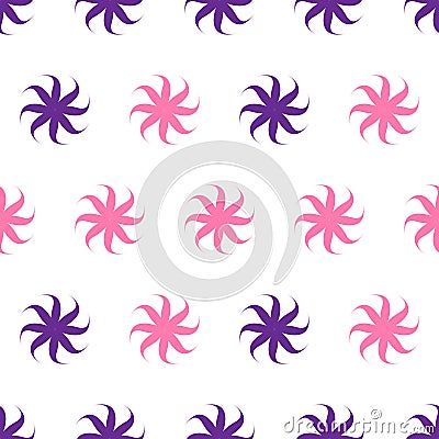 Floral pattern executed in two variation colour of flower Vector Illustration