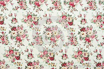 Floral pattern fabric Stock Photo