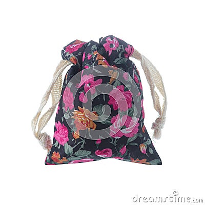 Floral Pattern pouch Stock Photo