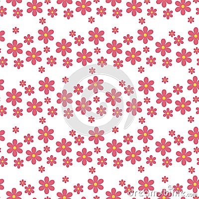 Floral pattern vector seamless with flowers gentle spring flora wallpaper textile design nature blossom wrapping Vector Illustration