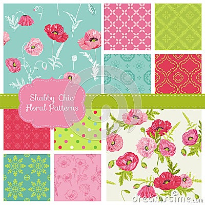 Floral Patterns - Poppy Theme Vector Illustration