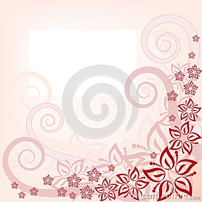 Floral pink background Vector Illustration