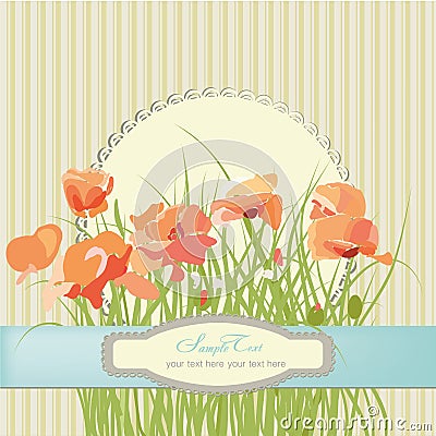 Floral postcard Vector Illustration