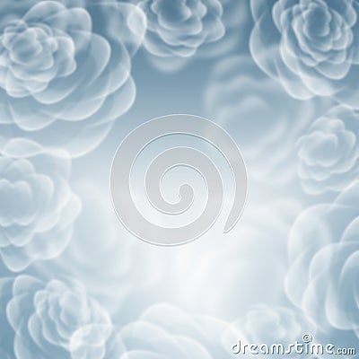 Floral romantic tender blue background Stock Photo