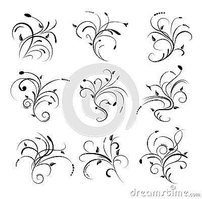 Floral Scroll Stock Photo