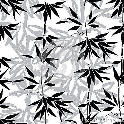 Floral seamless background. Bamboo leaf pattern. Stock Photo