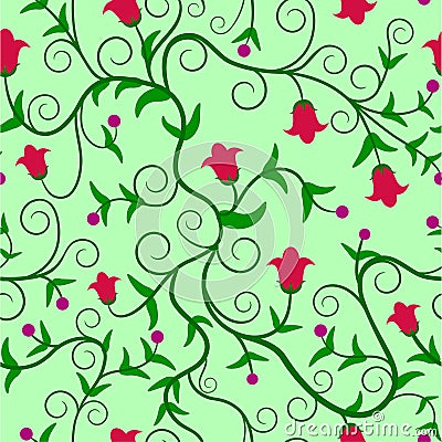 Floral seamless backgroung Stock Photo