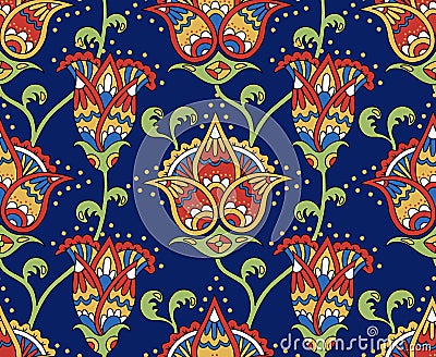 Floral seamless ornament Vector Illustration