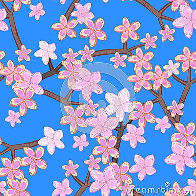 Floral seamless pattern Vector Illustration