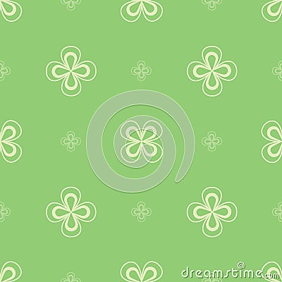 Floral seamless pattern. Clover leaves. Shamrock wallpaper. St. Patrick s Day background Stock Photo