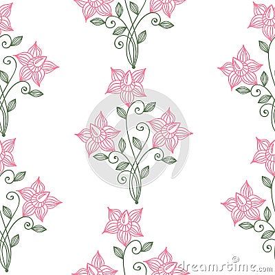 Floral seamless pattern Vector Illustration