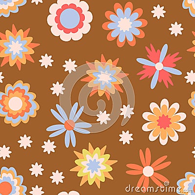 Floral seamless pattern for kids Vector Illustration