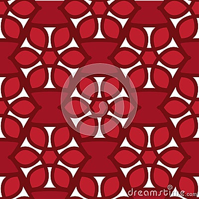 Floral seamless pattern red color Vector Illustration