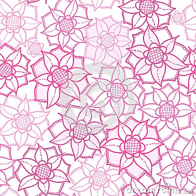 Floral seamless pattern. Repeat print for textile, wrapping paper, bedding. Abstract floral background. Vector Illustration