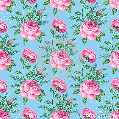 Floral seamless pattern Vector Illustration