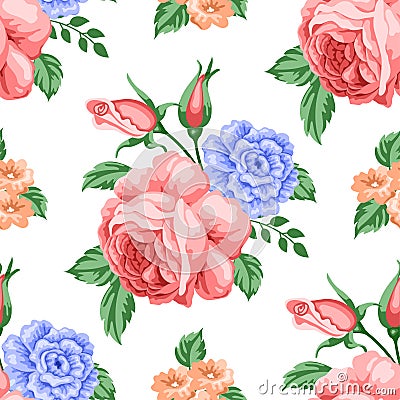 Floral seamless pattern Vector Illustration