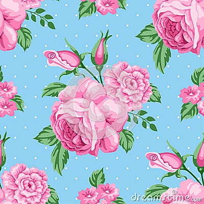 Floral seamless pattern Vector Illustration