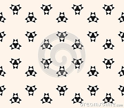 Floral seamless pattern with simple geometric figures, triangles Vector Illustration