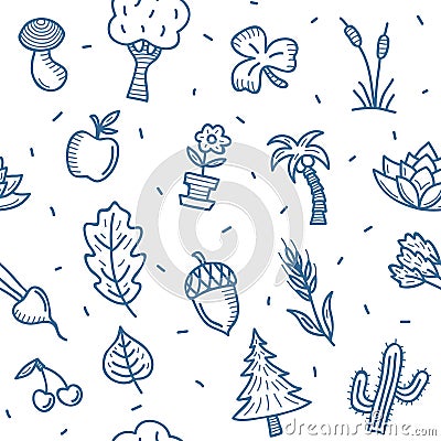 Floral seamless pattern Vector Illustration