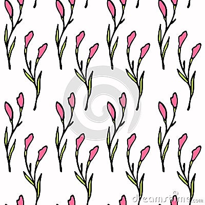 Floral seamless pattern Vector Illustration