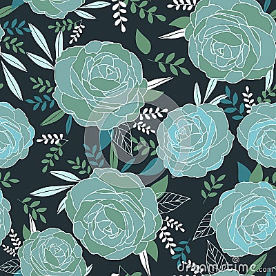 Floral seamless pattern for vintage design. Vector illustration. Vector Illustration