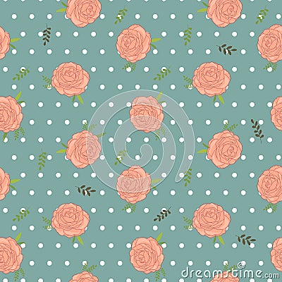 Floral seamless pattern for vintage design. Vector illustration. Vector Illustration