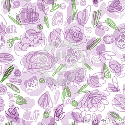 Floral seamless pattern for your design Vector Illustration